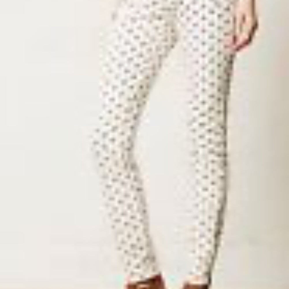 Anthropologie Pilcro Printed Serif floral zip pants Size 28